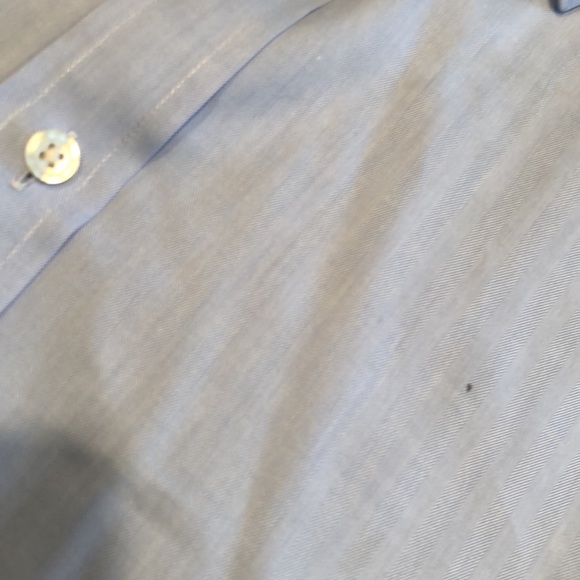 Charles Tyrwhitt Non-Iron Herringbone Cotton Button up Sky Blue Shirt - Picture 12 of 12